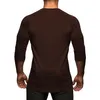 Herren Solid Three Quater T-Shirt Henley-Kragen Stilvolles Streetwear-T-Shirt Basic Fashion Swag T-Shirt Männliche Kleidung Tops T-Shirt Lose S-XL