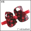 24pcs Buffalo Plaid أقواس عيد الميلاد أقواس شعر مع مقاطع منقوشة للأطفال الفتيات الأميرة المصنوعة يدويًا بوتيك 4832996