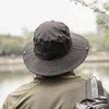 Novo chapéu de balde masculino Boonie Hunting Fishing Outdoor Cap Brim Brim Militar Unisex Sun Hats240z