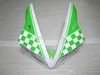 100% fitment. Injectie Molding Fairing Kit voor Yamaha R1 2002 2003 White Green Backings YZF R1 02 03 HF36
