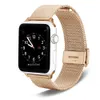 Pour Apple Watch 6 Bracelet en métal en acier inoxydable Ceinture en maille milanaise SE / 5/4/3/2/1 Unisexe Argent et Noir Rosegold