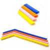 cannucce in silicone colorate per tazze cannucce piegate diritte in silicone per uso alimentare da 25 cm per cannucce da bar per la casa LX8730