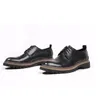 Formell äkta läder Oxford Business Dress Suit Män varumärke Bullock Lace Up Polishing Wedding Party Shoes E