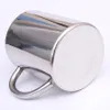 Stainless Steel Double Layer Coffee Mug Cups Portable Camping Cup With Handgrip Stainless Steel Mountaineering Mugs 300ml 400ml DH1116-3