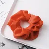 Satin Solid Hair Scrunchies Women Elastic Hair Bands Stretchy Scrunchie Girls Headwear Silky Loop Ponytail Holder Hairbands 50pcs FQ0222A