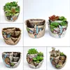 Jardin Flowy Flower Pot vert plantation micro-vue fleur pote créativité Eco Friendly Vente avec divers motifs 10 98wt J1