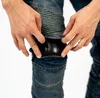 2019 Nieuwe mannen en vrouwen jeans buiten jeans zipper motorfiets racen anti-fall broek cadeau pads