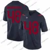 Mit8 NCAA Arizona Wildcats #68 Tedy Bruschi 48 Rob Gronkowski 42 Brooks Reed 27 Lance Briggs Azul marinho Vermelho Branco Repetido Vintage Football Jersey