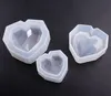 Diamond Heart Soap Mold Kaars Schimmel Siliconen Flexibele Mallen Cake Cookies Chocolade DIY Decor 3 Size