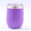 Egg Cup Wine Glass Tumbler 12oz Double Wall Vacuum Insulated Mint Light Blue Pink Gold Rose Coral Stainless Steel Cup Mugs