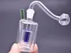 1pcs mini bruciatore a nafta in vetro bong in linea per pyrex bong in vetro spesso bong gorgogliatore acqua narghilè bong con tubo bruciatore a nafta in vetro da 10 mm e