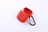 2IN1 Apple AirPods Case Silikon miękki Zagęstotanie ochron Airpod Cover Cage Słuchawki Dowód z haczykiem DHL SHIPP4133106