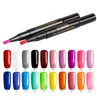 20 Colors 3 In 1 Gel Nail Polish Pen With Base glue & Color glue and seal Together free fast shipping