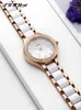 SINOBI Fashion Women's Bracelet Watches For Elegant Ladies Watches Rose Gold Wristwatch Diamond Female Clock Relojes Mujer3014