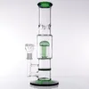 Straight Tube Glass Bong Hookahs Honeycomb Dab Rig Birdcage Perc Water Pipes Oil Rigs For Smoking With Banger Bowl