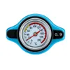 Freeshipping Car Accessory Termost Radiator Cap Cover + Water Temp Gauge 0.9bar Cover Blue