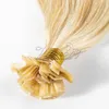 Разрешения для волос Virgin Remy Прямой Плоский наконечник Кератин Fusion Человеческие волосы Наращивание волос Pre Связанные Remi Волосы VMAE Расширения
