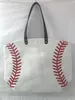 21 Styles Canvas Bag Baseball Tote Sports Bags Casual Softball Bag Football Soccer Basketball Cotton Canvas Tote Bag M1379