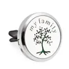 10pcslot 14 options family trees Car Air Freshener 30mm Essential Oil Perfume Car Locket Diffuser vent clip 100p oil pads1575474