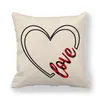 123 Sevgililer Yastıklar Vaka Sevgililer Günü Mektubu Baskı Kalp Yastık Kapak 45 * 45cm Koltuk Nap Yastık Örtüleri Ev Dekorasyon Tasarımları