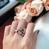 Ring élastique Golden Classic Fashion Party Party for Women Rose Gold Wedding Luxurious Taille ouverts Anneaux Shipp9909200