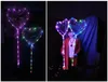Love Heart Star Shape Led Bobo Balloons Lights Multicolor Lights Luminous Transparent Balloon With Stick para Decoração de Festival de Casamento de Partidos de Xmas