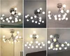 Современные лампы светодиодные потолочные лампы круглые люстры творческий дом кафе личности ресторан отель молекулярный подвесной свет