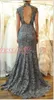 Charmig High Neck Mermaid Evening Dresses Lace African Hollow Back Special Occasion Prom Dress Party Formell Plus Size Pagant Gowns Cheap