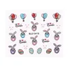 10 Pcs 3D Nail Stickers Exquisite Glitter Cartoon Patterned Easter Nail Stickers A987