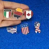 Milli bayrakları Emaye Pim Kanadalı Amerikan Alman İtalyan Bayrağı tasarımcı Pim Düğme Şapka Çanta Giyim Yaka Pin Badge broş broşlar