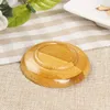 Natural bamboo small round dishes tea mat coaster Rural amorous feelings wooden sauce and vinegar plates Tableware plates tray