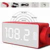 Wireless Charging Alarm Clock Bluetooth Speaker Digital Alarm Clock USB Charger For Bedroom With FM Radio/USB Charging Port