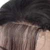 180% Gęstość Koronki Przednia Peruki Dla Kobiet Brazylijski Ciało Wave 4x4 Koronki Zamknięcie Wig Natural Black 10-24 cal Dziewiczy Human Hair środkowy