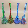 Wholesale 10.6 inches Silicone Machine Gun AK47 Water Pipe unbreakable silicone water bong with14mm bowl hisha hookah tobacco smoking pipe