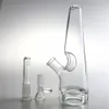 8 Inch Glass Bong Water Pipes with 14mm Female Hookahs Downstem Male Bowls Thick Bottom Triangle Beaker Bongs for Smoking