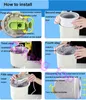 Qihang_top 1l Electric Automatic Frozen Fruit Ice Cream Machine Köksredskap 220V Ice Cream Maker Child DIY Hushållsmaskiner