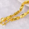 20 Inches Long Solid Choker Chain 18k Yellow Gold Filled Classic Mens Necklace Chain Solid Hip Hop Rock Style Accessories