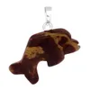 Ensemble de pendentifs en pierres précieuses naturelles, 12 pendentifs en agate en forme de rhinocéros de couleurs mélangées, vente en gros