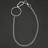 Stainless steel 45cm Big Ring Rock Punk Key Chains Clip Hip Hop Jewelry Pants KeyChain Wallet Chain Belt Biker Link