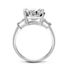 5CT BIG SQUARE RINGS RESTANGE CUT PRINCESS RING 925 Solid Sterling Silver GOODOUS GOODOUS WESTRESS WESTER RINGS V191129