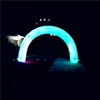 Arco inflável de balão inflável de 4 m de altura com faixa de LED para shows de eventos de festas de música