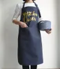 Nordic Style Gray Apron Outsides BBQ المطبخ العليا مآزر تنظيف النساء الرجال طهي مطعم نادلة زوجين المنزل APRON8114047