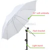 Freeshipping 3-in-1-Fotografie-Set, 65–200 cm, Studiobeleuchtung, Stativ, Lichtständer + drehbarer Blitzhalterungshalter + 33 durchscheinender weicher Regenschirm