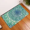 Duurzaam 4060 cm mandala deurmatten flanel regenboog kleur lotus bloemen tapijten antislip 4060 cm slaapkamer tapijt bedekken voetkussens d19011253126