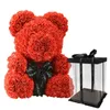 Rose Teddy Bear wielokolorowe sztuczne kwiaty Rose Bear Foam Dziewczyna Walentynki Prezent Birth Birthday Dekoracja 2398