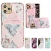 50 stuks gemengde verkoop hot stempelen marmeren polygoon patroon TPU telefoonhoesje voor iphone 11 pro x xr xs max 6 7 8 en Samsung S10 Edge S9 S8 Plus