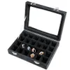 24 Grids Velvet Jewelry Box 7 Colors Rings Earrings Necklaces Makeup Holder Case Organizer Jewelery Storage Box 10pcs OOA7426-14