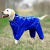 Haustier-Hunderegenmantel, reflektierende, wasserdichte Kleidung, hoher Kragen, Kapuzenoverall für kleine große Hunde, Regenmantel, Golden Retriever, Labrador