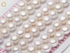 Vit naturlig sötvattenspärla cabochons platta tillbaka halvborrade lösa pärlor 6mm-10mm vit pärlor grossist för DIY