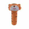 New Baby Rattle Toy Animal Lion Panda Tiger Squeaker Toys Infant Hand Puppet Toddler Enlightenment Plush Dolls